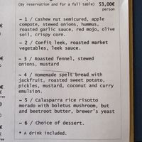 Tasting menu  at Oé Bistró in Leioa