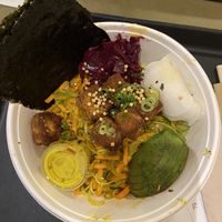 Fake noodle bowl with tofu and nori sheets - yummy 🥰  at Nu in Stockholm