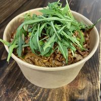 Dan dan noodles (I asked with rice noodles)  at NuFace in Tallinn