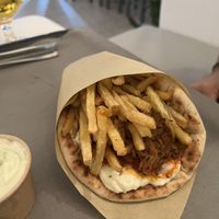 Greek wrap  at Rhino Vegan Beat in Mykonos