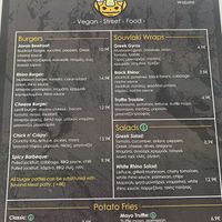 Menu (front)  at Rhino Vegan Beat in Mykonos