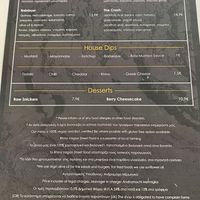 Menu (back)  at Rhino Vegan Beat in Mykonos