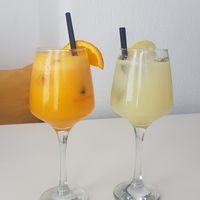 Fresh juices at Rhino Vegan Beat in Mykonos