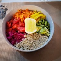 The rainbow salad at Rhino Vegan Beat in Mykonos