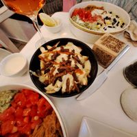 Loaded fries at Rhino Vegan Beat in Mykonos