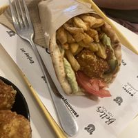 Chicken gyros  at Rhino Vegan Beat in Mykonos