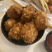 Tofu chicken nuggets  at Rhino Vegan Beat in Mykonos
