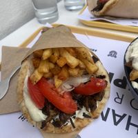 Greek euros  at Rhino Vegan Beat in Mykonos