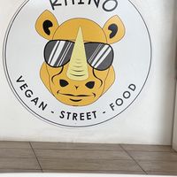 At the ordering counter   at Rhino Vegan Beat in Mykonos