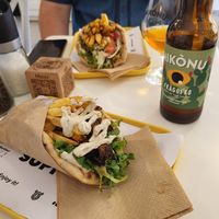 Cactus beer at Rhino Vegan Beat in Mykonos