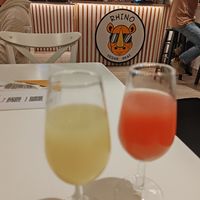 Drinks on the house 😁 at Rhino Vegan Beat in Mykonos