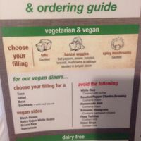 Vegn menu options at Wahoo's in Irvine