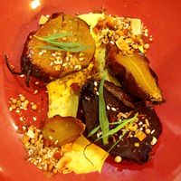 Beautiful starter of roasted beetroots at FoodVia in Arnhem
