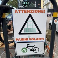 Look out!  at Tripperia Vegana TAN8 - Flying Kiosk in Florence