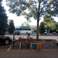 The tables across the street ☀️ at Tripperia Vegana TAN8 - Flying Kiosk in Florence