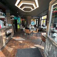 Downstairs interior  at Gordon Ramsay Street Burger in North London