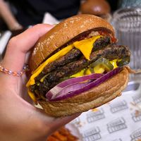 double mushroom burger  at Gordon Ramsay Street Burger in North London