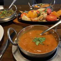 Curry sauce that comes with shashlik   at Taj Indian in Liverpool