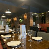 Interior of restaurant (became busier a bit later)   at Taj Indian in Liverpool