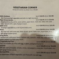 A Vegetarian Section of the menu. But there are other items within the menu that are also vegan. (Edamame, for example; tofu triangles…) #Veganuary at Rice Paper Canton in Canton