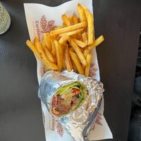 All of us three had three different flavours of wraps - all of them are really delicious . at Earthling in Bournemouth