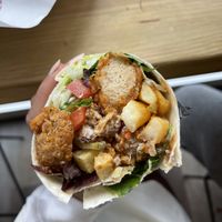 Chicken pop wrap made of soy   at Earthling in Bournemouth