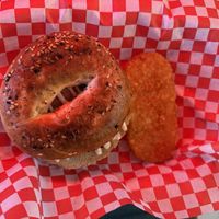 Breakfast bagel sandwich  at Veggietize me in Panorama City