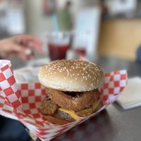 Western style burger  at Veggietize me in Panorama City