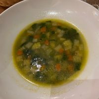 Vegan minestrone, I forgot to take a picture of it on the menu but it tasted better than it looks too    at Gli Angeletti in Rome