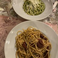 Sun dried tomato and chilli pasta, minus the cheese. Hubby had veggie pesto pasta with potatoes and veg.  at Gli Angeletti in Rome