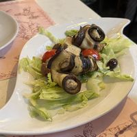 Vegan starter (chickpea cream inside)   at Gli Angeletti in Rome