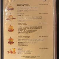 Menu p 2 with vegan options at BOX Burger - 宮城野店 in Hakone