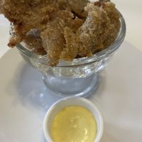 Vegan calamaris so tasty  at The Green Chef in Dumaguete