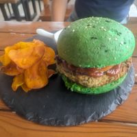 Mungbean burger at The Green Chef in Dumaguete