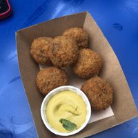 Vegan bitterballen  at Proeflokaal ‘t Blauwe Theehuis in Amsterdam