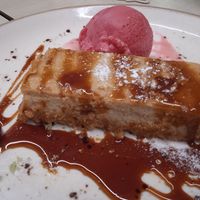 Vegan homemade cheesecake at El Rincón de Pedrisa in Villarrobledo