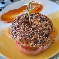 Bagel vegano at Galripo in Peso Da Regua