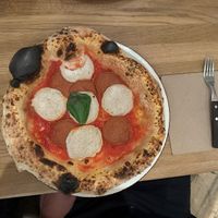 Vegan salami pizza.  at 60 seconds to Napoli in Berlin