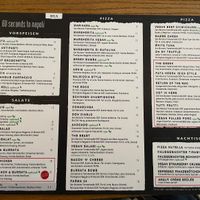 Menu dishes  at 60 seconds to Napoli in Berlin