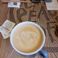 Coconut cappucino at Tucano Coffee in Bucharest