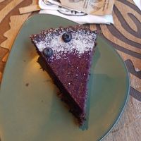 Blueberry tart at Tucano Coffee in Bucharest
