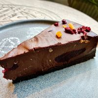 Tofu chocolate cake at Tucano Coffee in Bucharest