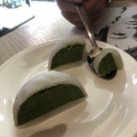 Vegan green tea mochi😍  at Japanos Athenaeum in Bucharest