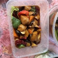 Gong bao mushroom   at Red Apple 红苹果素食 - Tampines in East Singapore