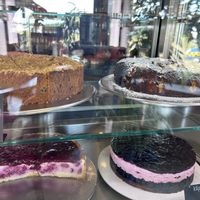 Kuchenvitrine  at Cafe Restaurant Am Flugplatz in Wyk Auf Foehr