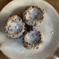 Banana choclate cookies fresh out of the oven at Soleil Vert in Le Havre