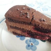 Chocolate-cassis cake at Hübler Kaffee - Konditorei in Vienna
