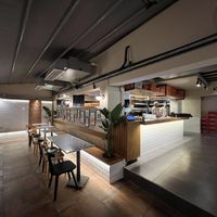 We came late & most people were sitting in the front you can’t see here. It’s a beautiful, modern place to stay at & delicious!  at Soledo in Izmir