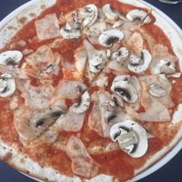 Funghi with vegan cheese   at Sa Lluna in Menorca