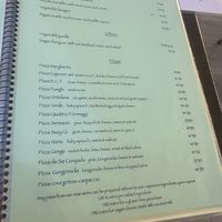 Vegetarian section in the menu  at Sa Lluna in Menorca